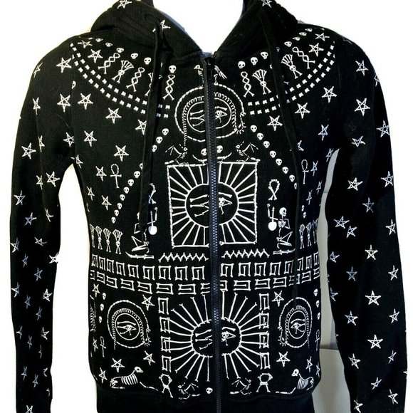 Jaw Breaker Sweaters - Jaw Breaker Unisex Occult Pentagram Goth Hoodie